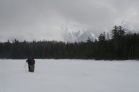 crossing Lonesome Lake